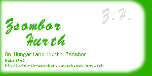 zsombor hurth business card